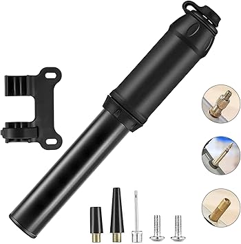 Amazon 自転車 空気入れ 仏式 米式 携帯ポンプ ロードバイク クロスバイクに軽い力で高圧まで空気が入る Memks 携帯用ポンプ