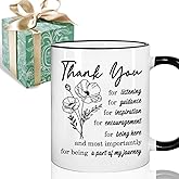 Puouoonyi Thank You Gifts for Women, Farewell Gift, Appreciation Gift for Teacher Coworkers Friends Boss Mentor Nurse, Christmas Thank You for Being a Part of My Journey Mug 11oz