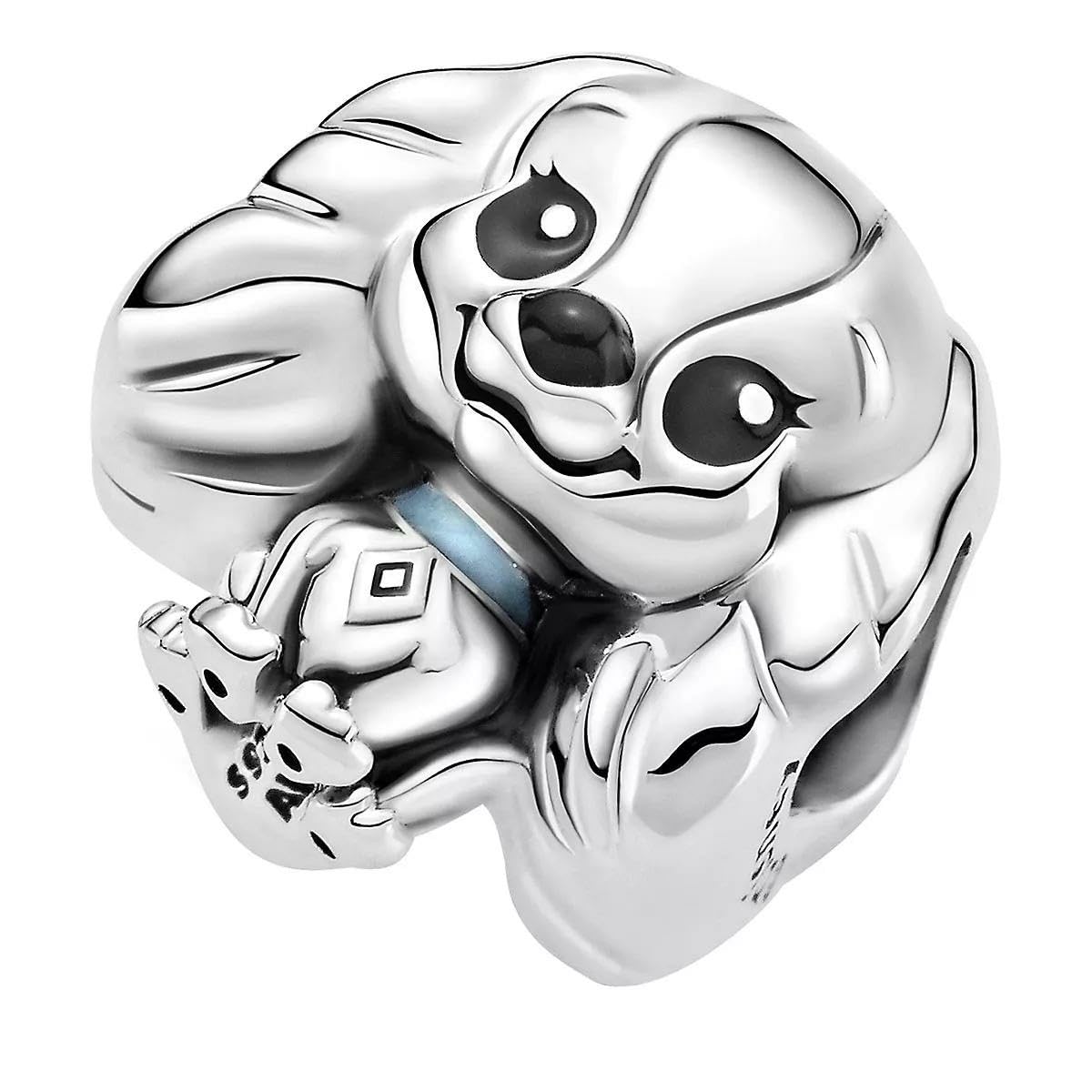 Pandora Disney Lady sterling silver charm with black and blue enamel