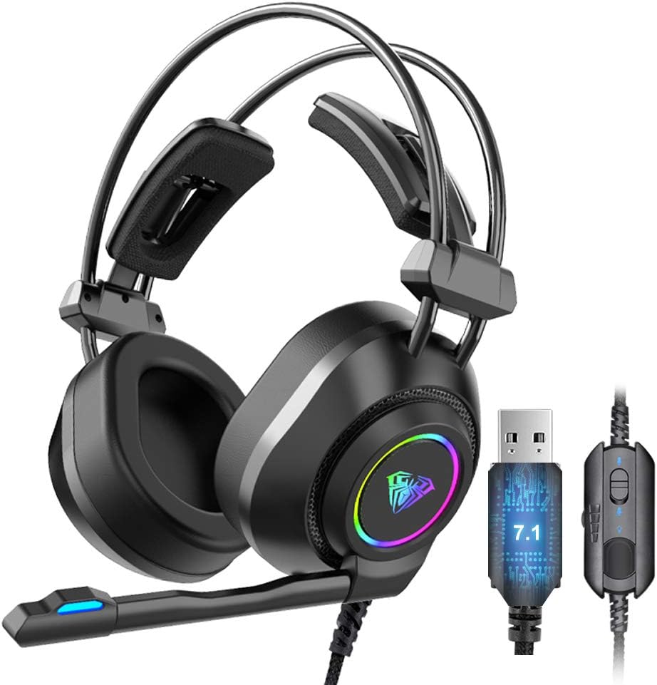 AULA S600 Wired Gaming Headphone 7.1 Surround Sound Amazon.co.uk