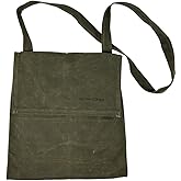 Exos Waxed Canvas Haversack Bushcraft Shoulder Bag - Durable Canvas Messenger Bag - Foraging Bag, Gardening Bag, 2 Sizes
