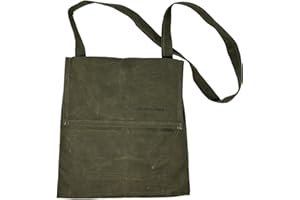Exos Waxed Canvas Haversack Bushcraft Shoulder Bag - Durable Canvas Messenger Bag - Foraging Bag, Gardening Bag, 2 Sizes