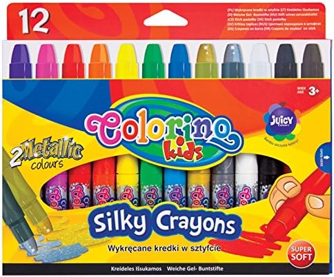 ColorinoTwisted Silky Crayons in Assorted Colours (Set of 12)