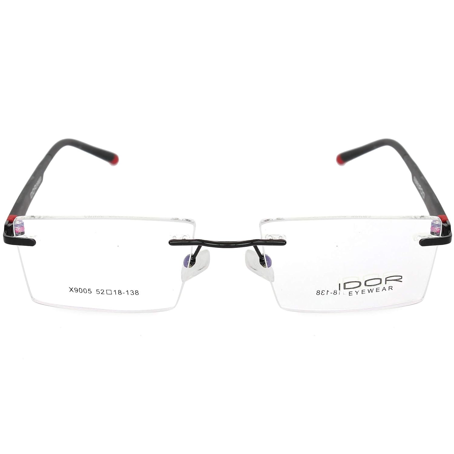 Buy IDOR Unisex Rectangular AntiGlare Spectacle Frame for Eye Protection (Black, Zero Power