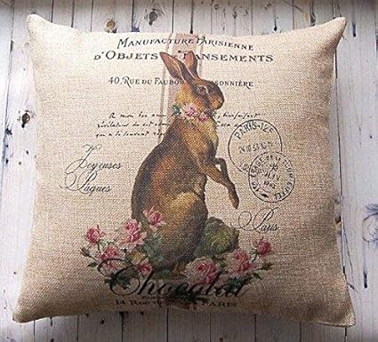 Amazon Com Penelope Easter Decor Farmhouse Pillow Easter