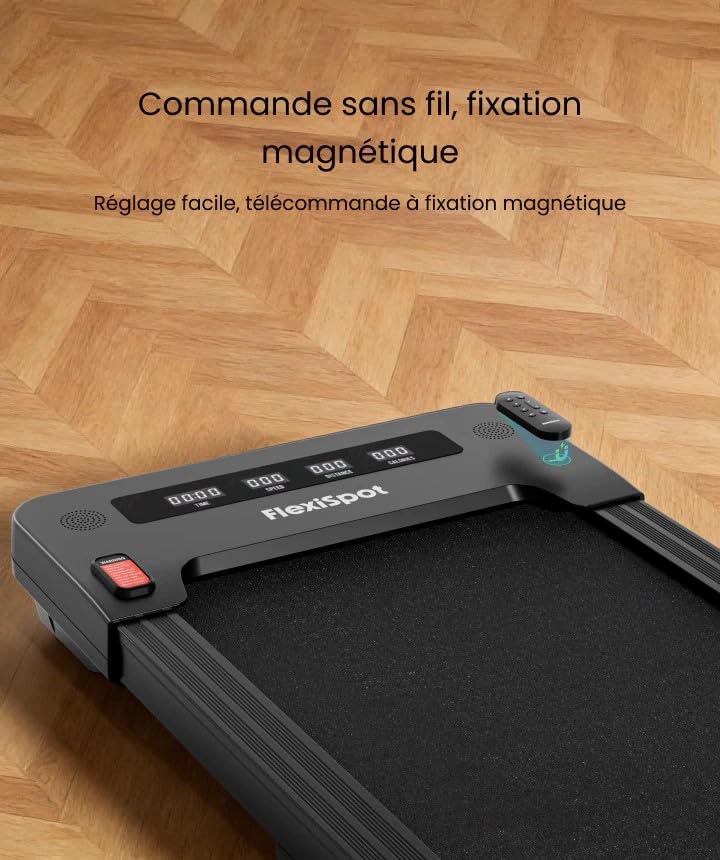 FlexiSpot Laufband Walking Pad für zuhause und Büro bis 120kg, Geräuscharme Laufbänder 1-6km/h, 4 in 1 Tragbares Laufband mit Fernbedienung und LED Display 7