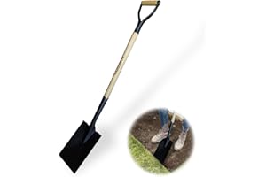 FORCOLID Spade Shovel for Digging, Edging Shovel, Lawn Edger Tool with D-Handle, Forged Steel Y-Grip, for Digging, Lawn Edging, Pruning, 45 inch Heavy Duty Weed Puller Tool