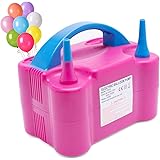 MESHA Electric Balloon Pump Portable Latex Balloon Inflator with Manual and Automatic Modes, Air Pump for Balloons