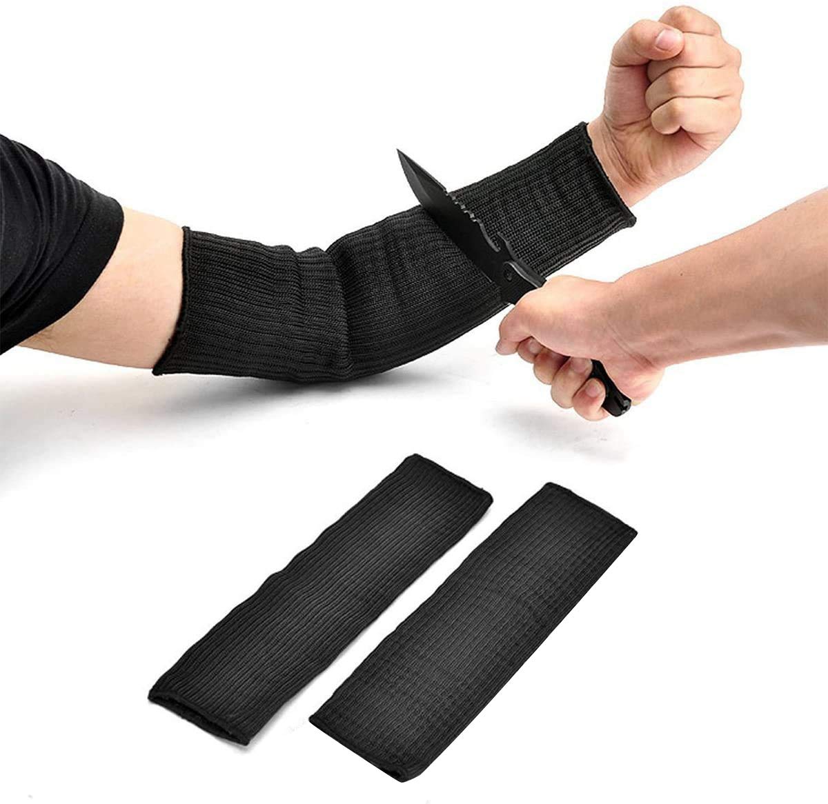 DESTRIC Arm Protection Sleeve, Cut Resitant Sleeve 40cm Burn Resistant Anti Abrasion Safety for Garden Kitchen Farm Work 1 Pair