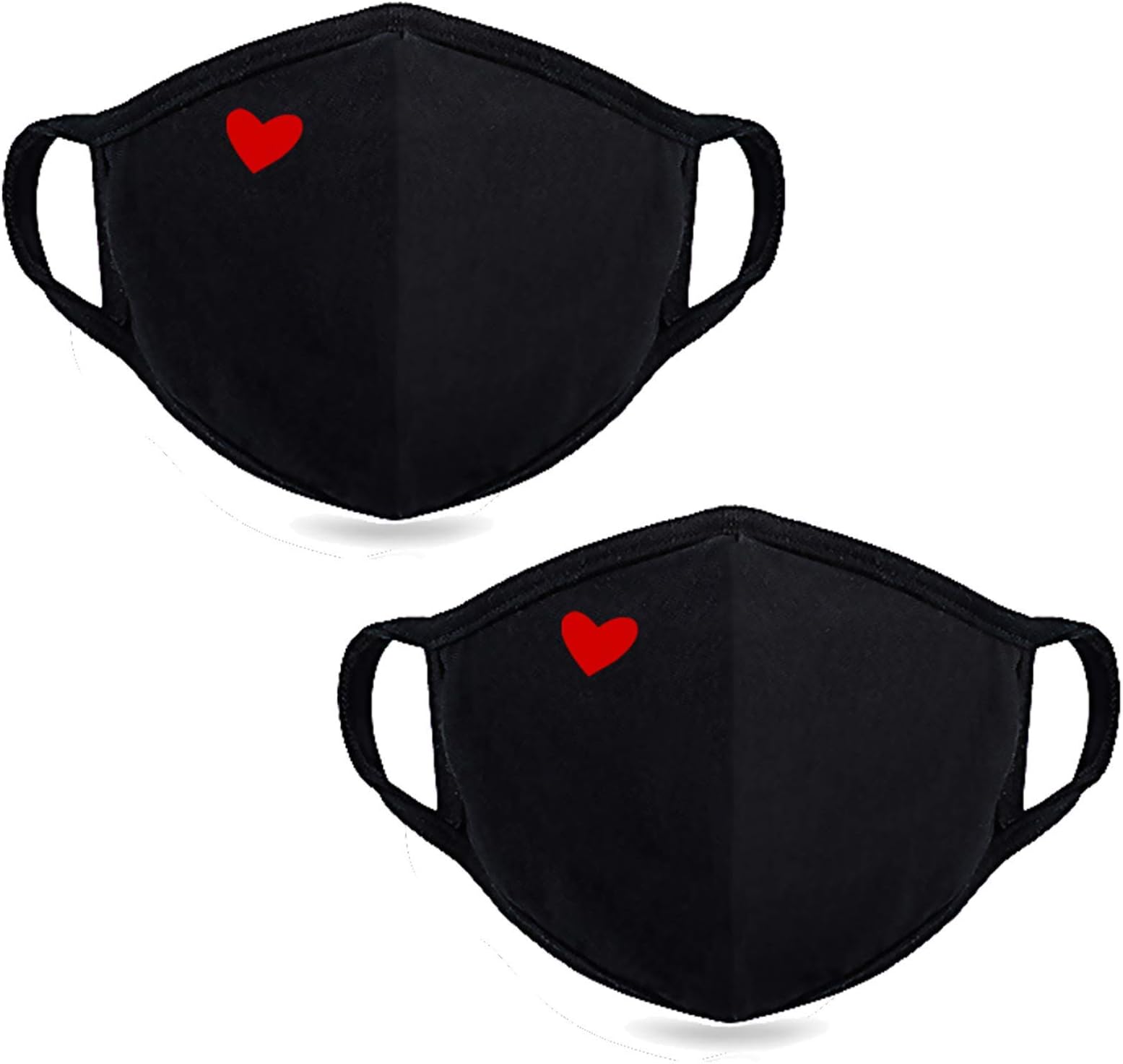 Fashion Cute Heart Face Cover- Unisex Cotton Dustproof Mouth Cover- Reusable Warm Windproof Coverfor Outdoor Activities