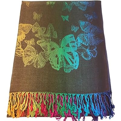 Butterfly Design Shawl Scarf Wrap Stole Throw Pashmina Pashminas CJ Apparel NEW Butterfly Design Shawl Scarf Wrap Stole Throw Pashmina Pashminas CJ Apparel NEW