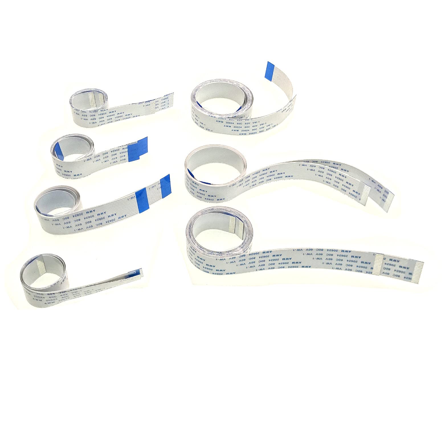 JZK 14 Pcs Flexible Flat Ribbon Cable - 30cm to 200cm, Pi Camera Extension for Raspberry Pi