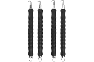 LISHINE 4 Pieces Automatic Rebar Tie Tool, Rebar Tie Wire Twister, Rebar Wire Twister, Rebar Tie Wire Tool, Pull Tie Wire Twister (Curved and Straight Hook)