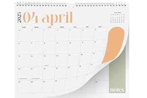 Paper Play Wall Calendar 2025 Hanging Calendar - January 2025 to June 2026-13.5 x 11 Inches 18-Month Calendar, Large Writing Blocks with Holidays