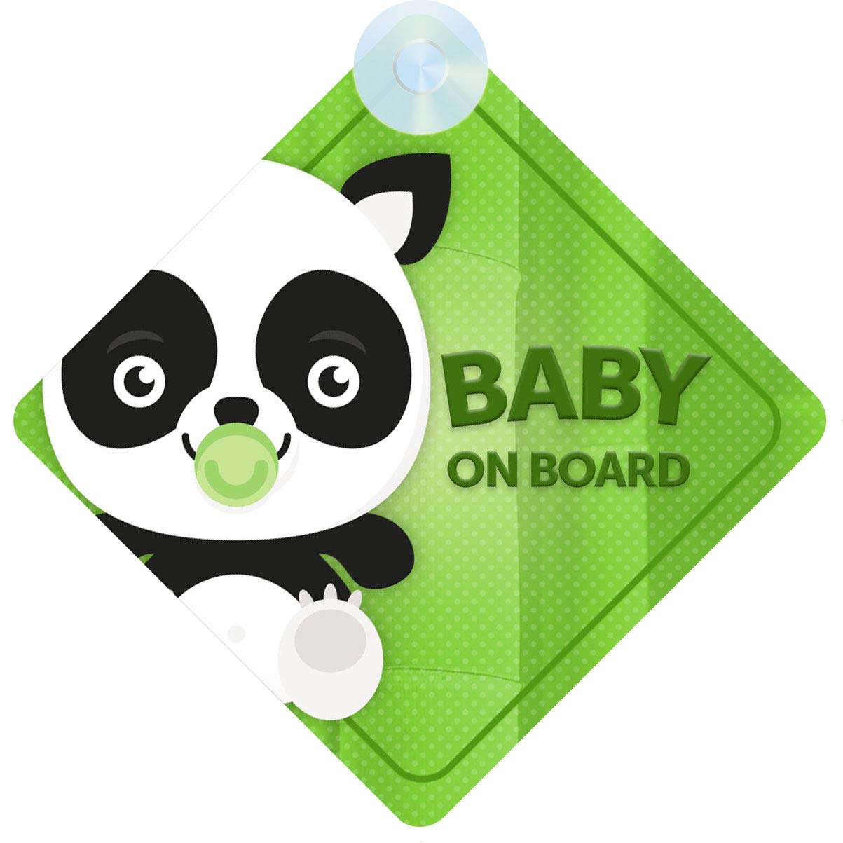 QG Ltd Baby Panda on Board Car Sign (Baby on Board) Boy or Girl Children's Non Personalised Animal Theme