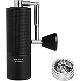 TIMEMORE Chestnut C3 ESP Pro Manual Coffee Grinder, Stainless Steel S2C Conical Burr Hand Coffee Grinder with Foldable Handle, Adjustable Grind Setting for Espresso and Pour Over - Black