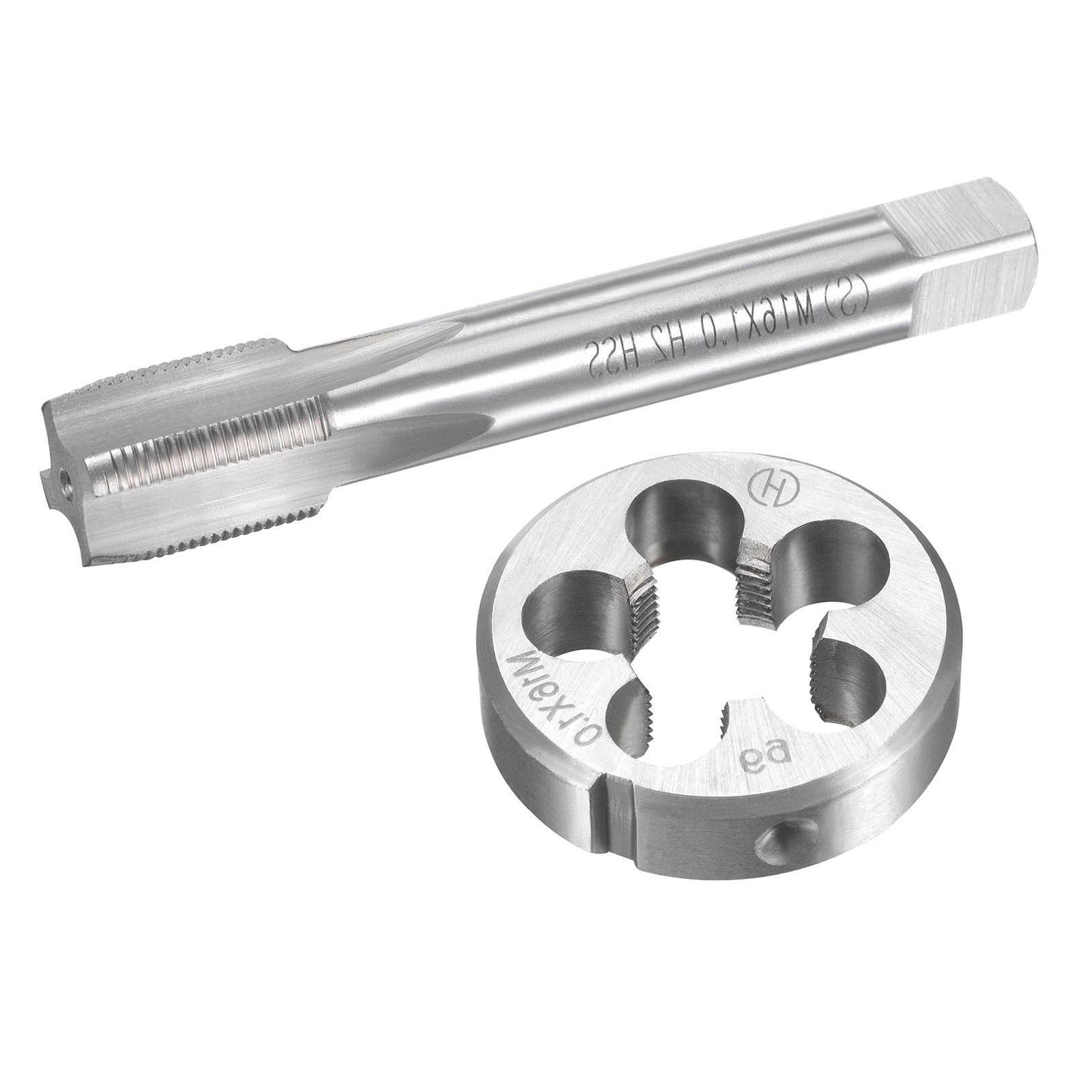 MACHSWON M16x1mm Metric Tap and Die Set,Machine Thread Screw Tap with Round Threading Die,Tap & Die Kit for Nut Screw Bolt Thread Repair