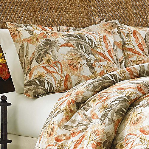 Tommy Bahama Kamari Bedding, Queen, Medium Orange Beachfront Decor