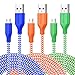 Micro USB Cable, 10ft 3Pack Extra Long Tangle-Free Nylon Braided Micro USB 2.0 Charging Cable Cord by Boxeroo Compatible for Samsung, HTC, LG, Sony, Smart Phones, Tablets, MP3 Players and More
