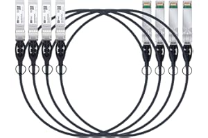 4 Pack SFP+ Cable, 10G SFP+ DAC, 1.5M(5ft), Passive Direct Attach Copper Twinax Cable for Cisco SFP-H10GB-CU1.5M, Ubiquiti Un