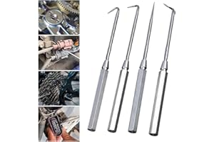 SundiooK Hook and Pick Set 4-Piece, 90/45/135/Straight Picks, Chrome Vanadium Steel O-Rings, Gaskets, Clips, Washers, Oil Sea
