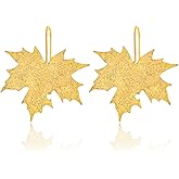 Aksod Leaf Earrings Dangle Gold Fall Maple Leaf Earrings Trendy Thanksgiving Day Autumn Earrings Jewelry for Women