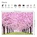GYA 7x5ft Cherry Blossoms Street Studio Photography Backdrop Beautiful Flower Background Photo for Wedding Vinyl