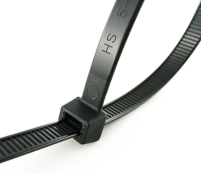 HS Long Zip Ties Heavy Duty Black Tie Straps 17 Inch X 9 Mm (100 Pack