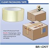 brackit Bracket Tape Gun 6 Clear 66m 48mm Packing Tape Pack view 2