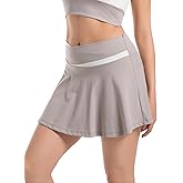 Velupalone Women's Flowy Pleated Sports Skirt High Waisted Tennis Athletic Golf Skort Summer Activewear Pickleball Casual