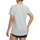 baleaf Women's Running Shirts Short Sleeve Workout Athletic Tops Moisture Wicking Quick Dry Exercise Hiking UV Sun Shirt Gray XS