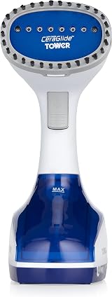 Tower Ceraglide T22014BLU Portable Garment Steamer 1000W Ceramic Soleplate view 4