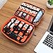 Electronics Bag, Jelly Comb Electronic Accessories Travel Cable Organizer Waterproof Cord Storage Bag for Cables, iPad (Up to 11''),Power Bank, USB Flash Drive and More-(Orange and Gray, 11in)
