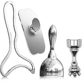 ONUEMP Stainless Steel Therapy Massage Tools, Gua Sha Scraping Body & Face Massager, Maderoterapia Kit Colombiana for Ice Body Sculpting, Lymphatic Drainage, Cellulite Remover, Relieve Sore Muscle