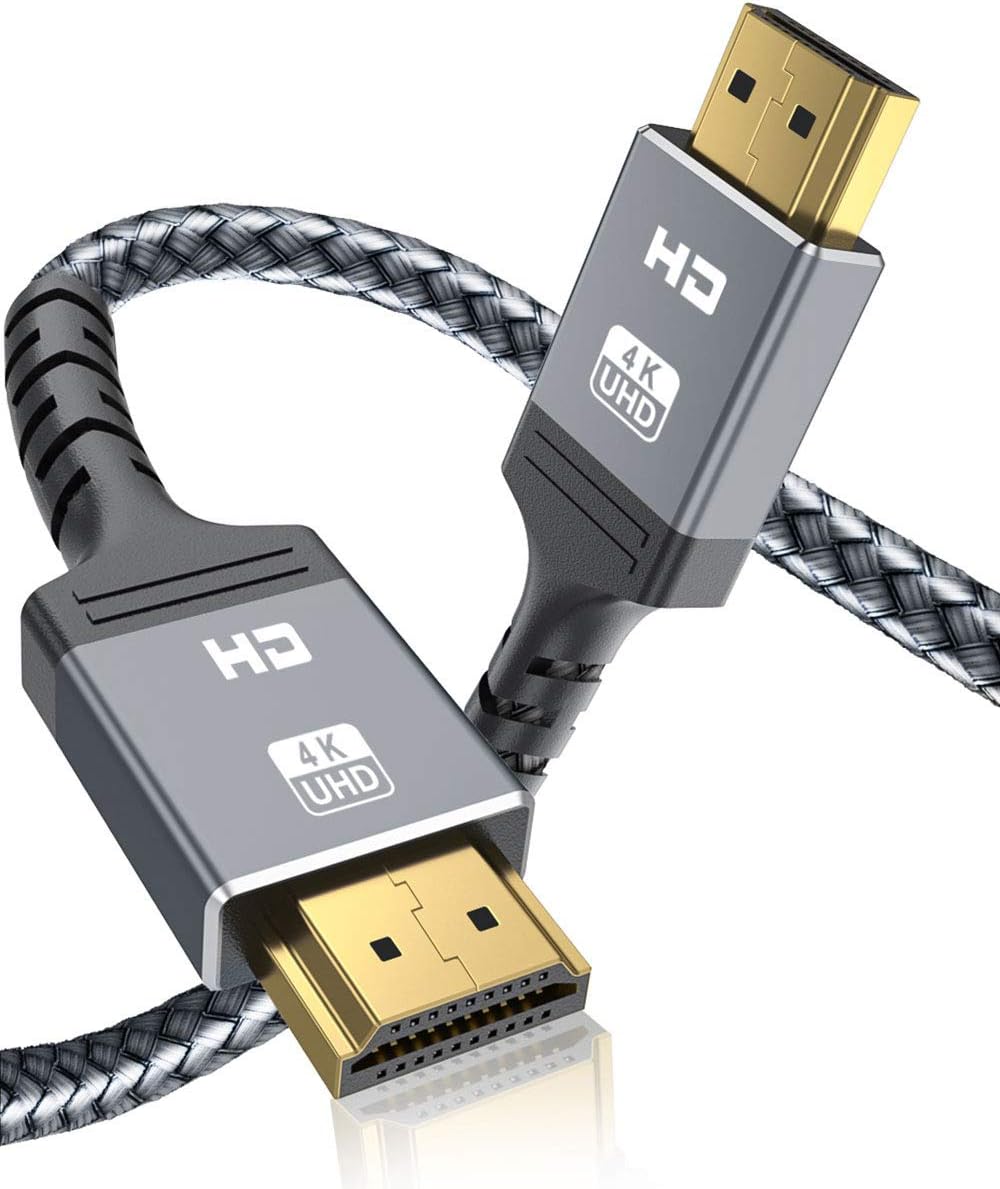 NEWDERY HDMI Cable 4K 4M, Ultra HD Braided Nylon HDMI Cable 2.0, 1080