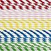 100PCS Biodegradable Paper Straws Bulk, Assorted Rainbow Colors Striped Drinking Straws for Juice, shakes, Cocktail, Coffee,Soda, Milkshakes, Smoothies,Celebration Parties and Arts Crafts Projects