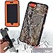 iPhone 6 Plus Case,Vodico iPhone 6s Plus Heavy Duty Protection Hybrid 4 in 1 High Impact Resistant Shockproof Rubber Defender Camo Cover with Belt Clip Holster&Built in Screen Protector-Tree Orange