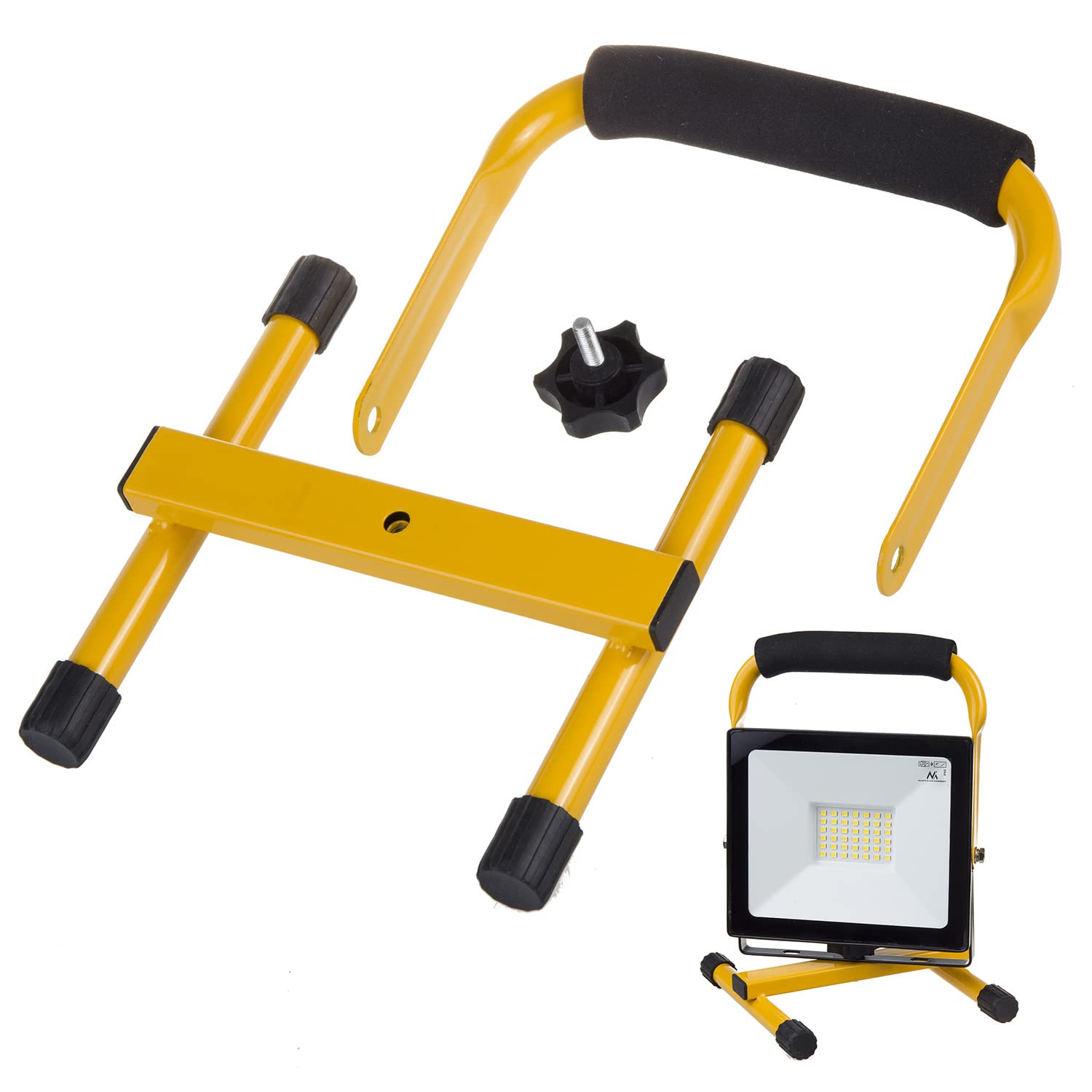 Maclean MCE652 Floor Stand for LED Spotlight Worklight Tripod Floodlight Stand Construction Spotlight Tripod Rotatable Steel (For MCE550 / MCE650)