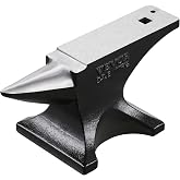 VEVOR Single Horn Anvil, 25lbs Cast Steel, High Hardness Rugged Round Horn Anvil for Blacksmiths, with Stable Base, Metal Working Tool for Metal Bending, Shaping, Twisting, Craft Projects