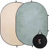 Kate Collapsible Backdrop Beige Cyan Self Tape Podcast Photo Backdrops 170 | 5x6.5ft(1.5x2m) Beige Cyan Pop Up Collapsible Backdrop for Photography, Podcast, Self Tape, Video