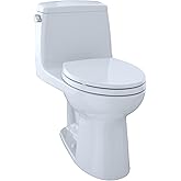 TOTO MS854114E#01 Eco Ultramax Elongated One Piece Toilet, Cotton White