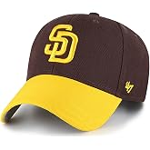47 Brand MLB Two Tone Primary Logo MVP Adjustable Structure Baseball Cap Hat, Adult One Size Fits All
