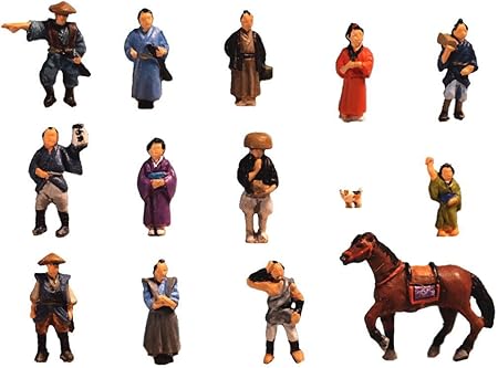 Amazon オーロラモデル 1 144 1 150 ジオラマ用フィギュア 江戸時代の人々 セットｃ 未塗装 ガレージキット プラモデル 通販