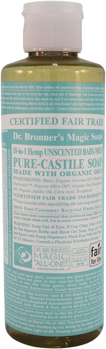 Dr. Bronner's Pure-Castile Soap Baby Mild Organic 8 Oz 2 Pack
