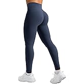 YEOREO Leggings for Women Hidden Scrunch High Waisted Yoga Pants V Cross Tummy Control Craze Compression Workout