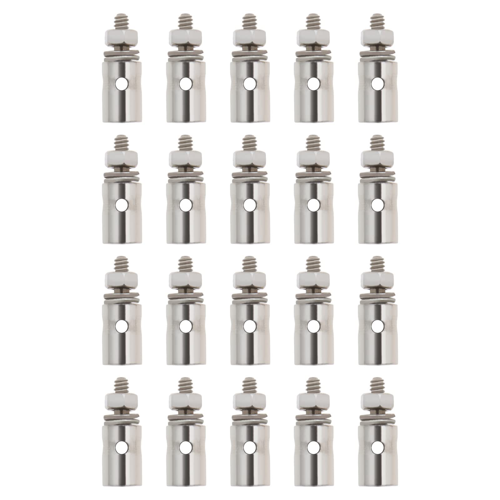 Create idea 20PCS 1.3mm Hole Diameter Pushrod Servo Connector Linkage Stoppers Adjusters Fit for 1.0-1.3mm Steel Wire for RC Model Car Airplane Helicopter
