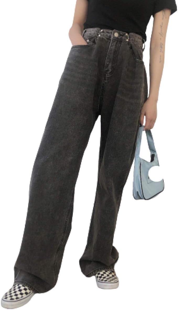 loose straight jeans women's