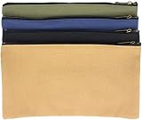 MOVKZACV Heavy Duty Canvas Zipper Tool Bag Pouch Organizer 12.2x6.5in view 3