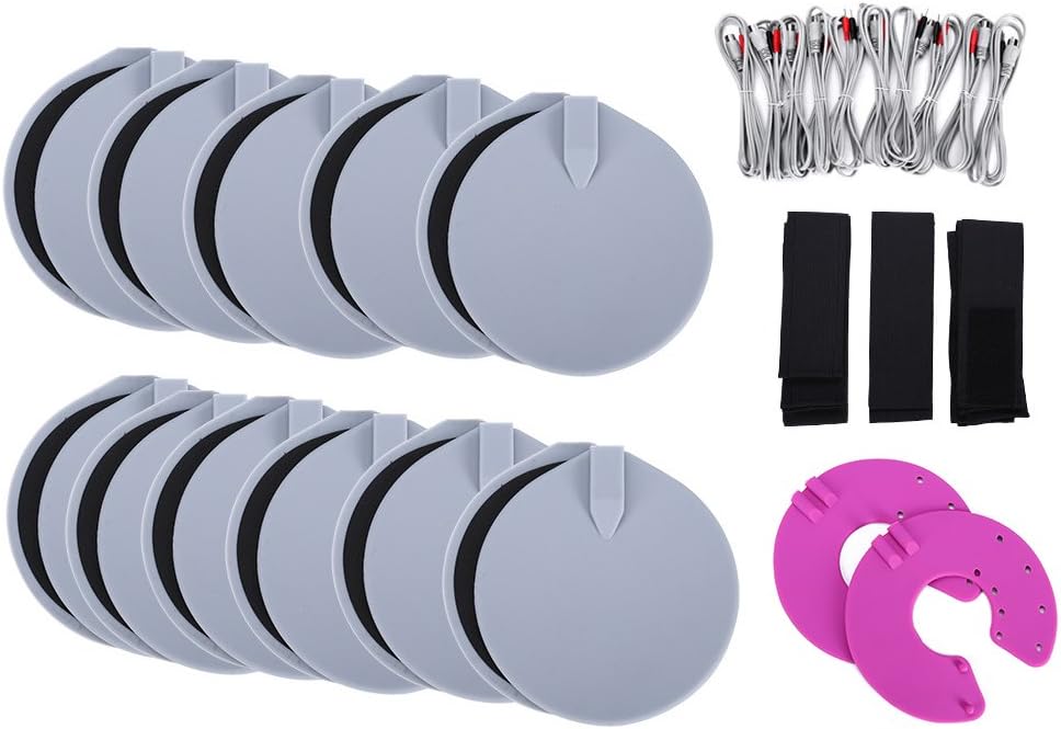 T iNlovEaRTs Bo-dy SLI-mming Equip-Ment Elec-tric Mu-slce Sti-mulator Elec-Trode Mu-scle Sti-mulation Instru-Ment (Round): Sports & Outdoors