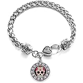 Inspired Silver - Silver Circle Charm Bracelet with Cubic Zirconia Jewelry